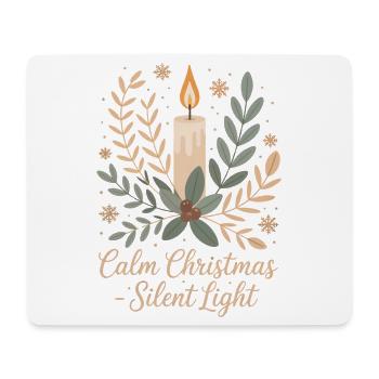 Design botanique de Noël - Tapis de souris (format paysage) - blanc - Devant