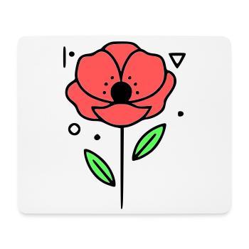 Poppy-Poppies-Minimalist-Line-Art-3 - Mouse Pad (horizontal) - white - Front