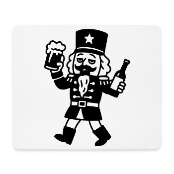 glühwein alkohol weihnachtszeit nussknacker - Mousepad (Querformat) - Weiß - Vorne