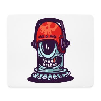 Skull Space Helmet - Mouse Pad (horizontal) - white - Front