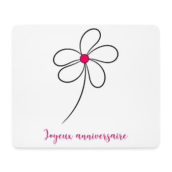 ANNIVERSARY. HAPPY BIRTHDAY. HAPPY BIRTHDAY. - Mouse Pad (horizontal) - white - Front