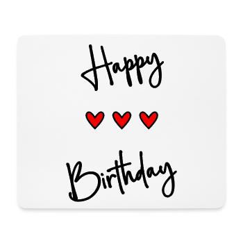 HAPPY BIRTHDAY. CHRISTMAS. YEAR. ANNIVERSARY - Mouse Pad (horizontal) - white - Front