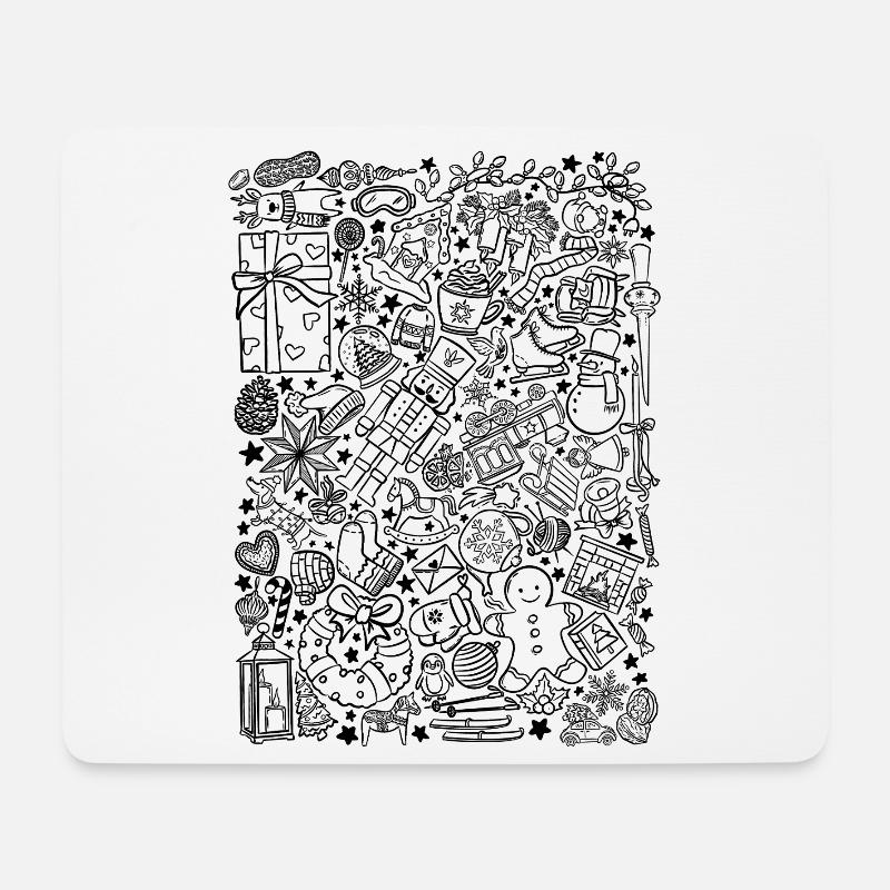 Weihnachtliches Gewimmel - Mousepad (Querformat) - Weiß
