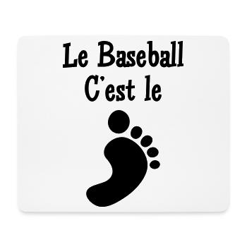 Baseball ist der Fuß - Mousepad (Querformat) - Weiß - Vorne