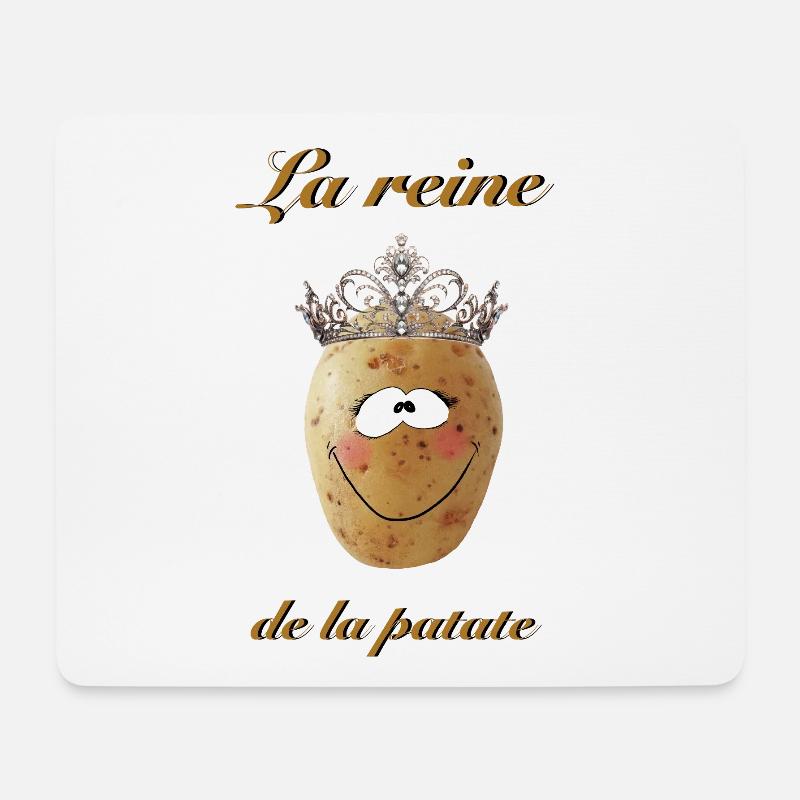 Die Königin der Kartoffel – Humor-Küche - Mousepad (Querformat) - Weiß