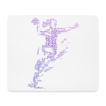 Iconic handball motif for women - Mouse Pad (horizontal) - white - Front