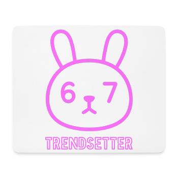 Neon Bunny 67 : Un lanceur de tendances - Tapis de souris (format paysage) - blanc - Devant