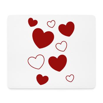 Cadeau rouge de la Saint-Valentin - Tapis de souris (format paysage) - blanc - Devant