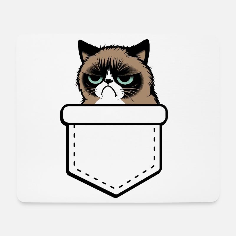 grumpy  - Tapis de souris (format paysage) - blanc