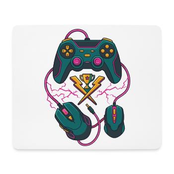 Neon Gaming Trophäe - Mousepad (Querformat) - Weiß - Vorne