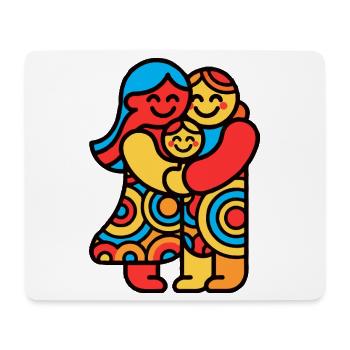 Colorful Family Pop Art Plush Toy - Mouse Pad (horizontal) - white - Front