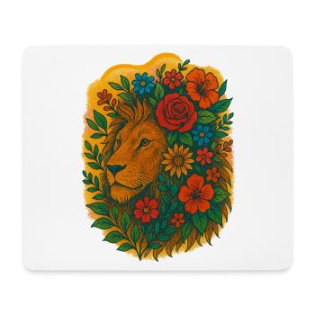 Blüten-Löwenkrone - Mousepad (Querformat) - Weiß - Vorne