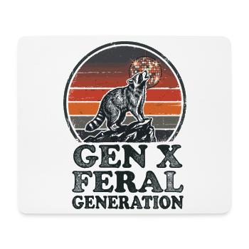 Vintage Raccoon Gen X Feral Generation - Mouse Pad (horizontal) - white - Front
