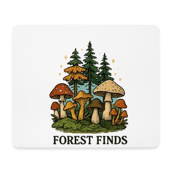 Waldfunds Pilz-Entdeckung - Mousepad (Querformat) - Weiß - Vorne