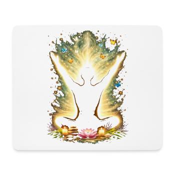 Meditation Achtsamkeit Energie Design  - Mousepad (Querformat) - Weiß - Vorne