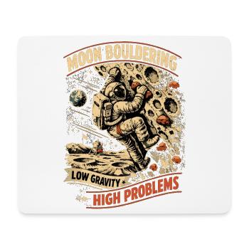 Moon Bouldering: Vintage Astronaut Design - Mouse Pad (horizontal) - white - Front