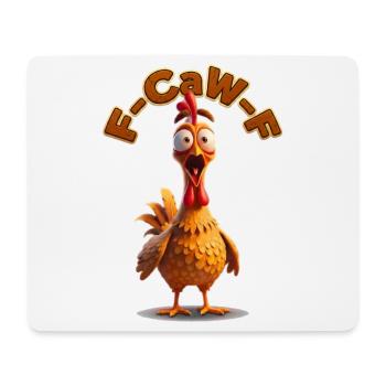 F-Can-F Hahn Cartoon | Huhn, lustige Bilder - Mousepad (Querformat) - Weiß - Vorne