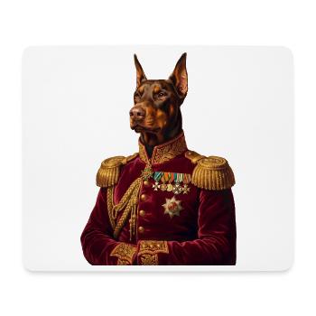 Doberman Portrait: The Royal General - Mouse Pad (horizontal) - white - Front