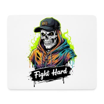 FIGHT HARD - Tapis de souris (format paysage) - blanc - Devant