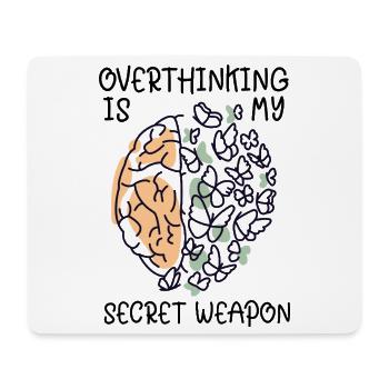 Overthinking Brooding Brain Butterflies - Mouse Pad (horizontal) - white - Front