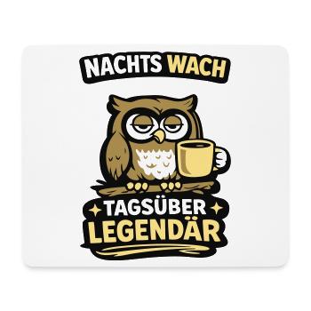 Nachtwächter Legendär Tagsüber - Mousepad (Querformat) - Weiß - Vorne
