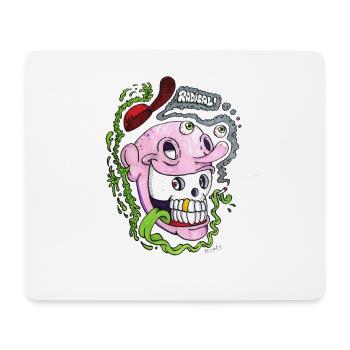 Barf Head - Mouse Pad (horizontal) - white - Front