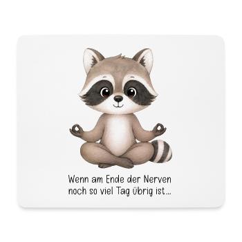 Lehrerhumor Waschbär Meditation Waschbärenklasse - Mousepad (Querformat) - Weiß - Vorne
