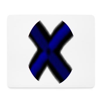 Neon X-Cross Blue - Mouse Pad (horizontal) - white - Front