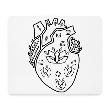 shape of my heart - black - Mouse Pad (horizontal) - white - Front