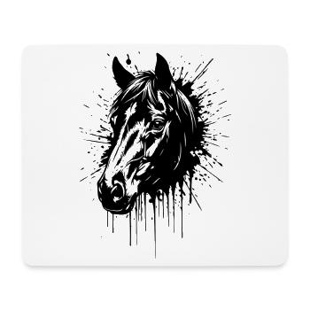 Wild Horse Ink - Horse Head Splash Art - Mouse Pad (horizontal) - white - Front