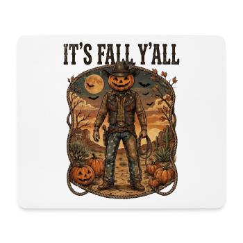 It’s Fall Y’all Pumpkin Cowboy Western Design - Mouse Pad (horizontal) - white - Front