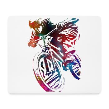 A colorful bicycle in abstraction - Mouse Pad (horizontal) - white - Front