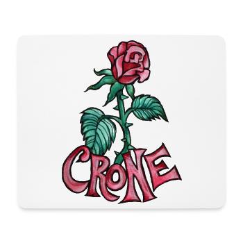 Crone Rose Tattoo - Mousepad (Querformat) - Weiß - Vorne