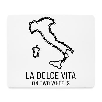Italy Cycling Dolce Vita Shirt - Mouse Pad (horizontal) - white - Front