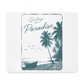 Grüße aus Retro Paradise - Mousepad (Querformat) - Weiß - Vorne