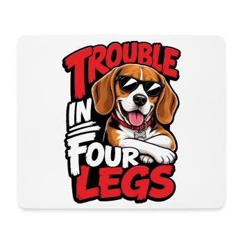 Beagle - Mousepad (Querformat) - Weiß - Vorne