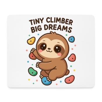 Kawaii Faultier Klettern - Tiny Climber Shirt - Mousepad (Querformat) - Weiß - Vorne