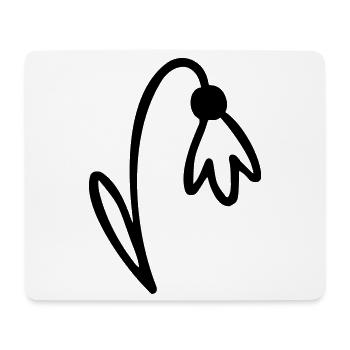 Fleur - Tapis de souris (format paysage) - blanc - Devant
