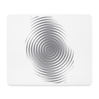 Gray Circle Spiral Zen Pattern - Mouse Pad (horizontal) - white - Front