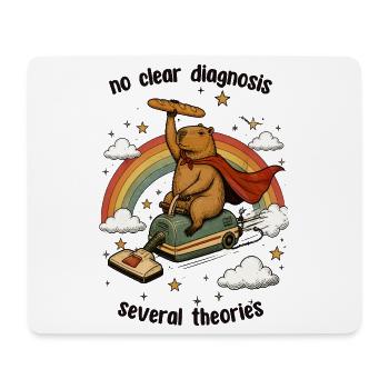 Beaver on vacuum cleaner in rainbow - Mouse Pad (horizontal) - white - Front