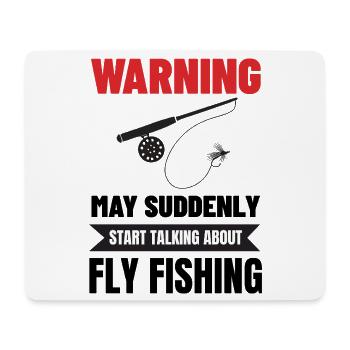 Lustiges Fliegenfischer-Geschenk für Angler und Angelvater - Mousepad (Querformat) - Weiß - Vorne