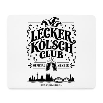Lecker Kölsch Club – Karneval Köln mit Kölsch - Mousepad (Querformat) - Weiß - Vorne