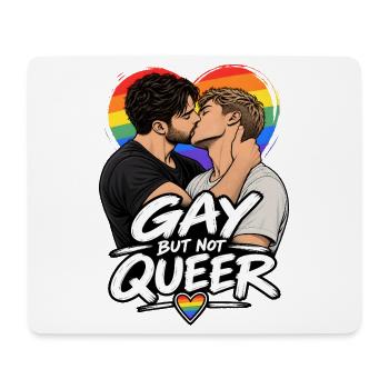 Schwul, aber nicht queer - Mousepad (Querformat) - Weiß - Vorne