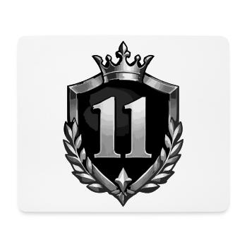 Kronen Schild 11 Wappen Silber - Mousepad (Querformat) - Weiß - Vorne