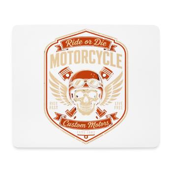 Schädelhelm Ride or Die Patch - Mousepad (Querformat) - Weiß - Vorne