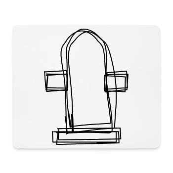 Hydrant handgezeichnet - Mousepad (Querformat) - Weiß - Vorne