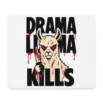 Horror-Lama mit Messer – Drama Llama Kills - Mousepad (Querformat) - Weiß - Vorne