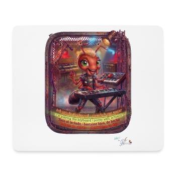 Ameise MALÚ Keyboard Synthesizer Band Rock Pop Art - Mousepad (Querformat) - Weiß - Vorne