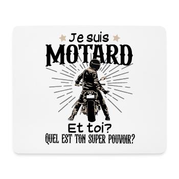 Motard Moto Motocross Humour Citations Noël - Tapis de souris (format paysage) - blanc - Devant