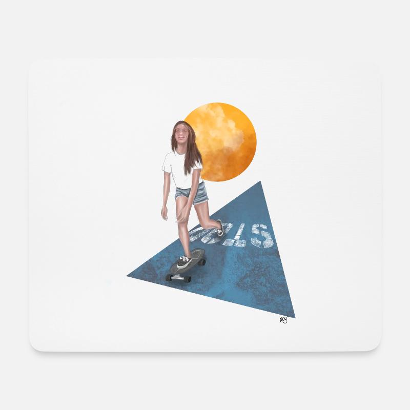 Skatergirl - Mousepad (Querformat) - Weiß